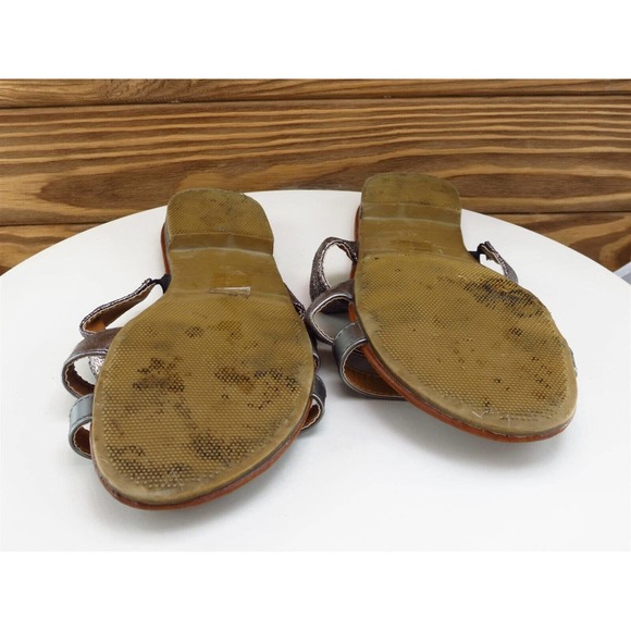 Anna K. Size 41 M Women Sandal Slide Silver‎ Synthetic - Picture 10 of 10